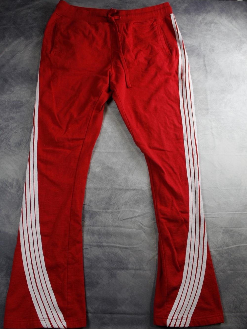 rebels Red Jogger Sweatpants with White Side Stripes